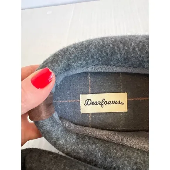 Dearfoams men's clog-style slippers memory foam Men’s medium size 9-10 - Picture 7 of 9